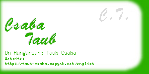 csaba taub business card